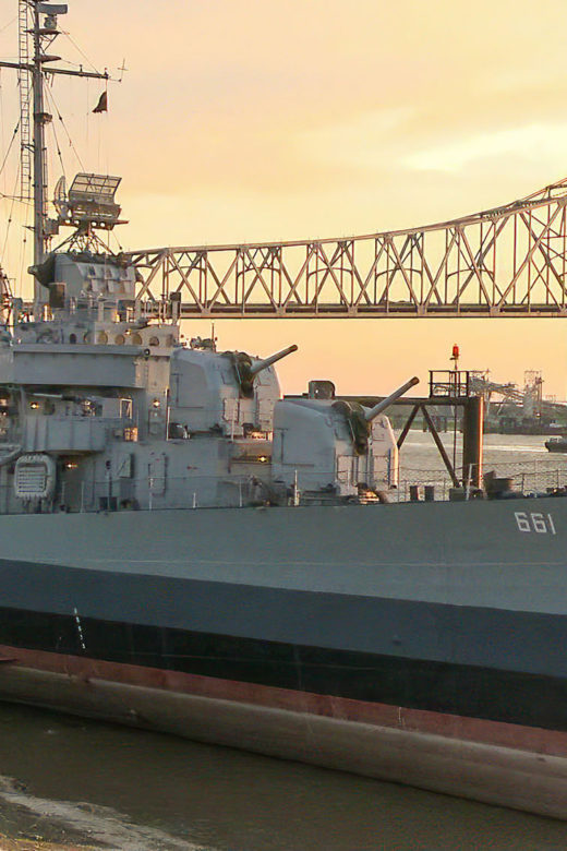 USS Kidd Destroyer ship in Baton Rouge, Louisiana