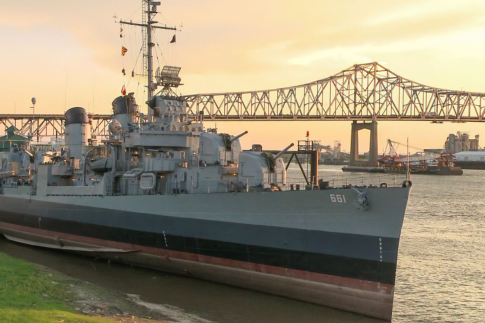 USS Kidd Destroyer ship in Baton Rouge, Louisiana