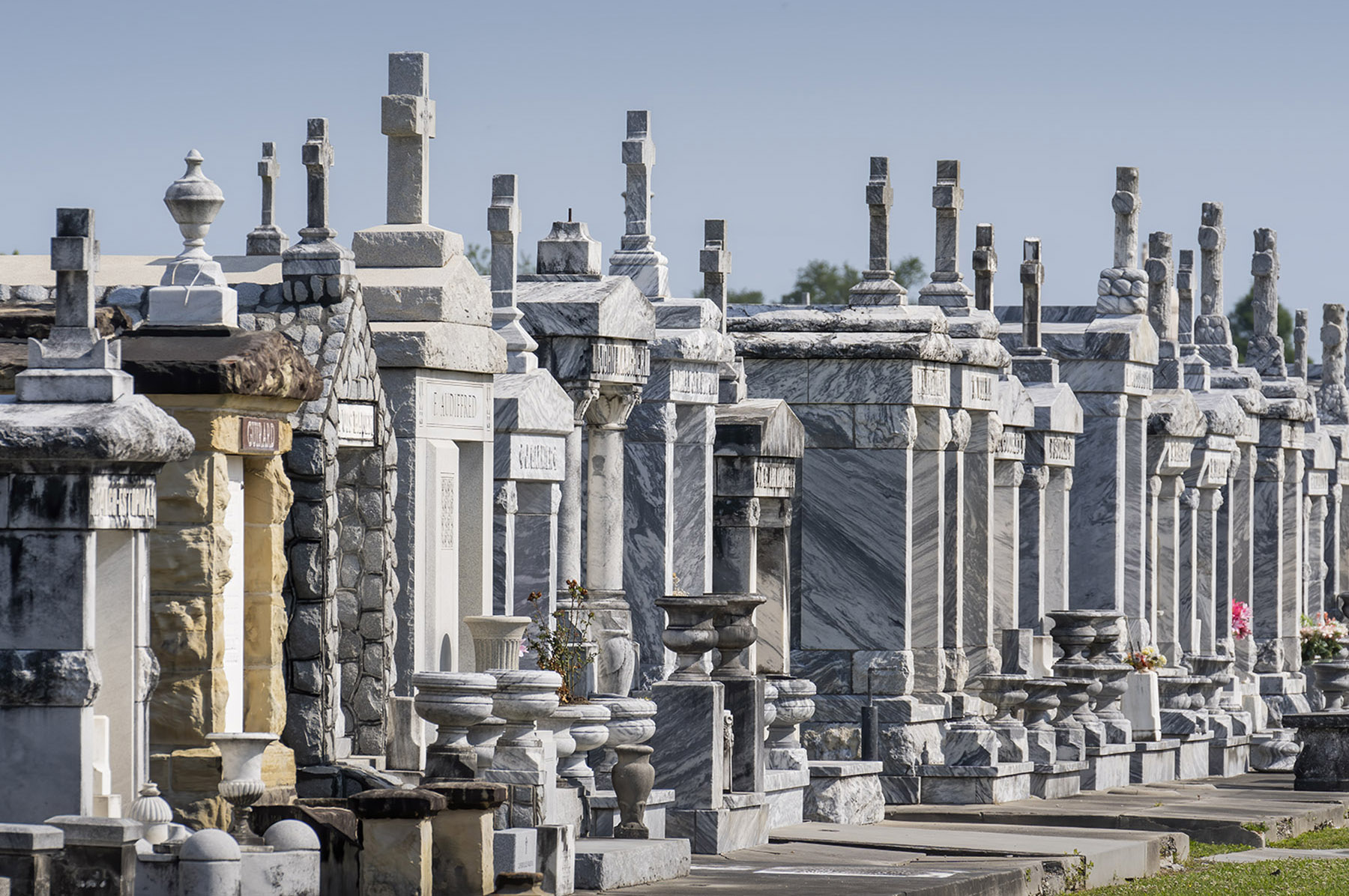 row of tombs in New Orleans' St. Louis Cemetery No. 3