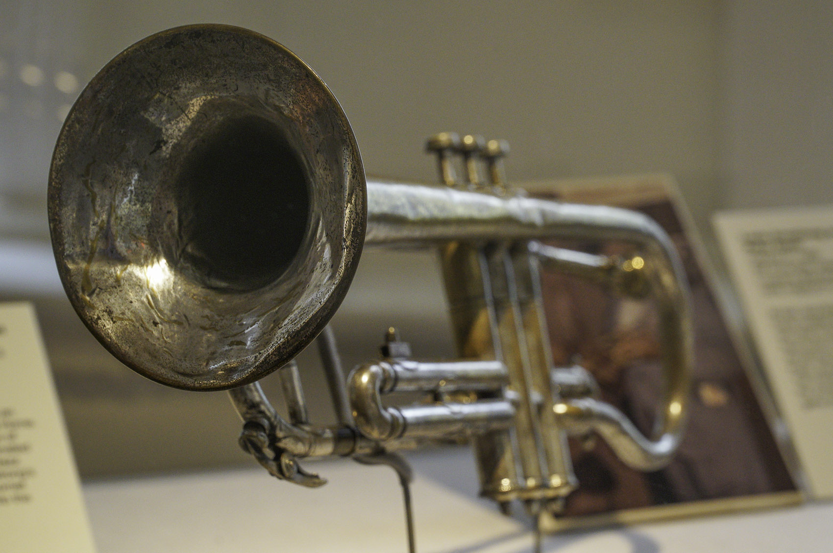 Louis Armstrong's cornet in the Jazz Museum New Orleans