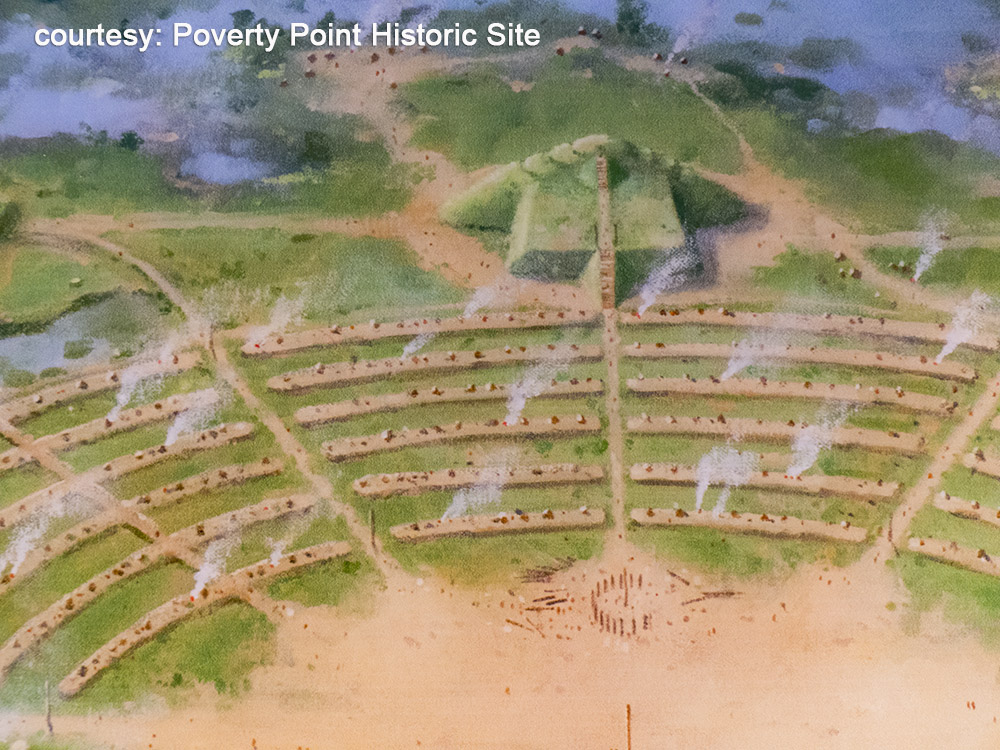 Ancient mounds at Poverty Point, Louisiana