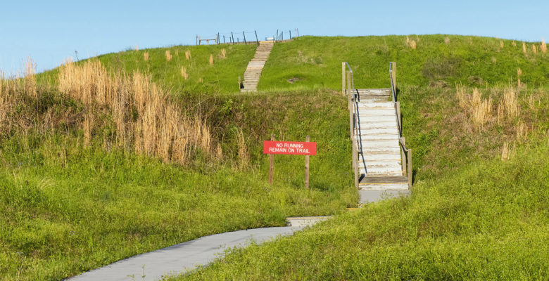 Poverty Point mounds in Louisiana