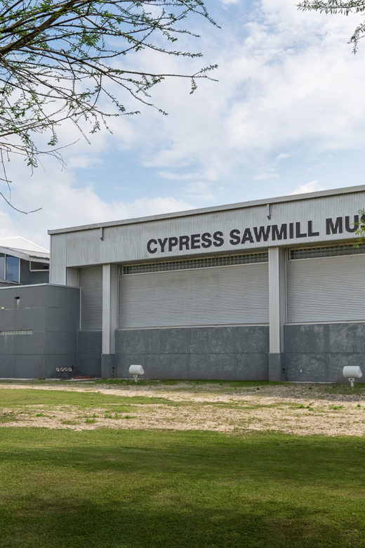 exterior of cypress sawmill museum in patterson louisiana