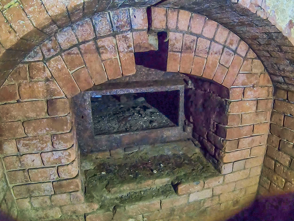 brick furnace inside Fort Jackson Louisiana