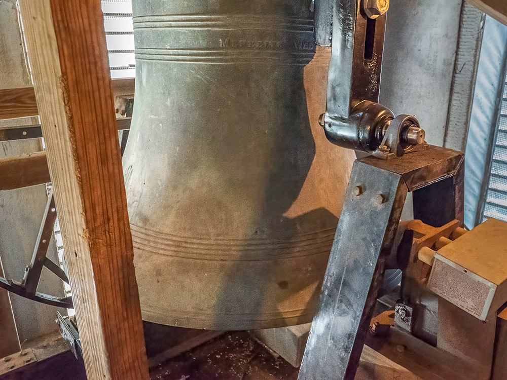 old bell inside tower of Saint Louis Cathedral