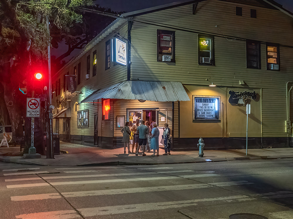 Tipitina's music club in New Orleans at night