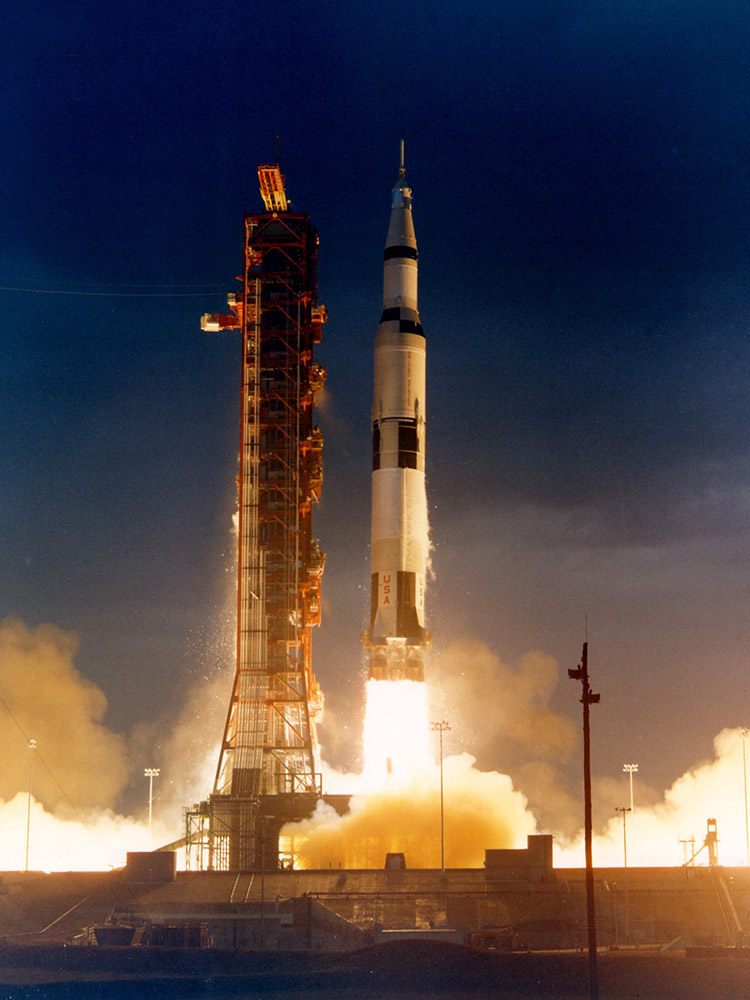 Apollo Saturn V rocket launch