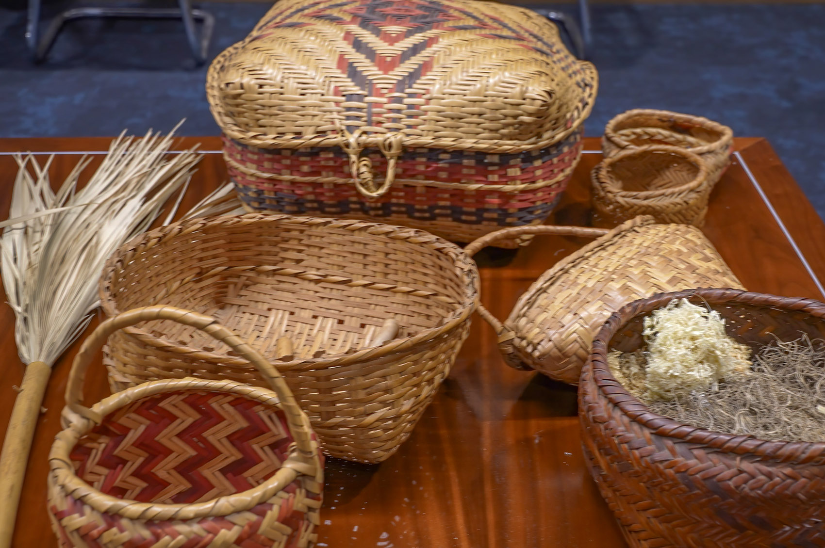 hand woven baskets of river cane