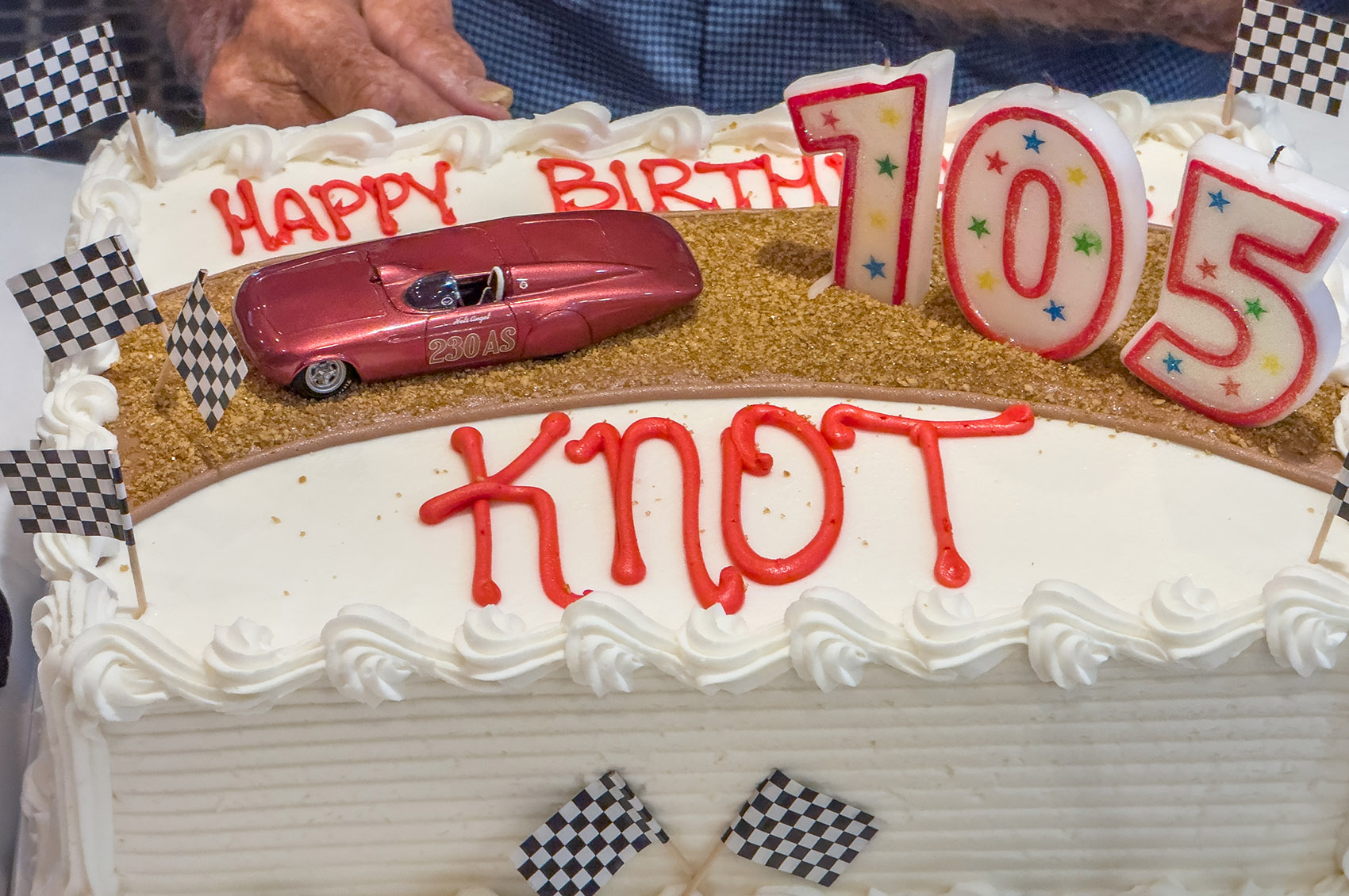 birthday cake for knot as he turns 105