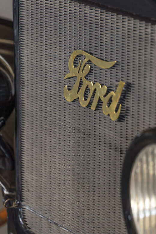 front grill and headlights of Model T Ford car