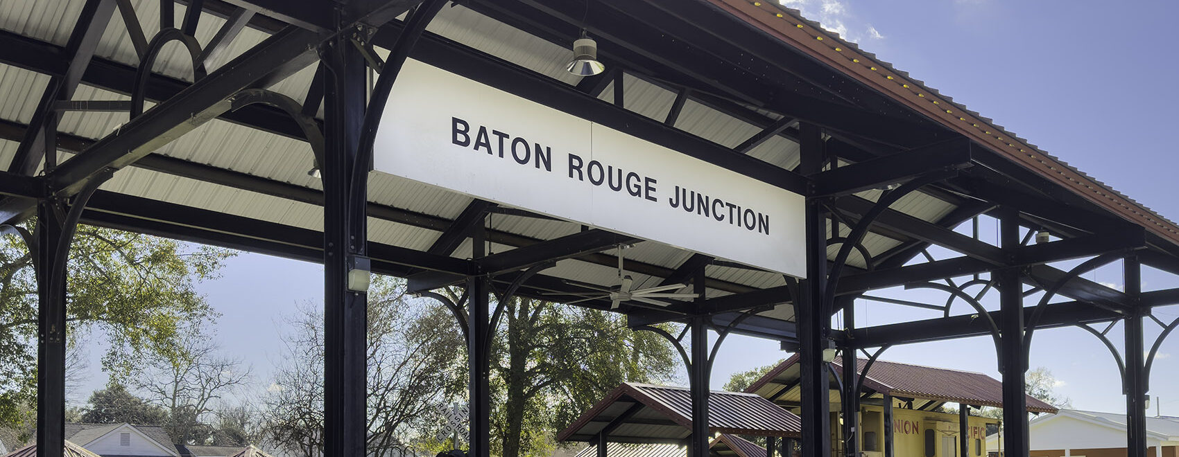 pavilion with sign Baton Rouge Junction