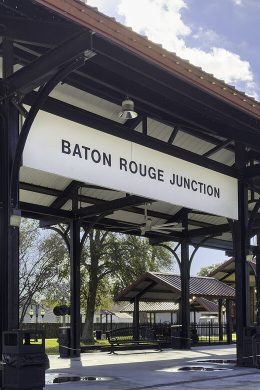 pavilion with sign Baton Rouge Junction