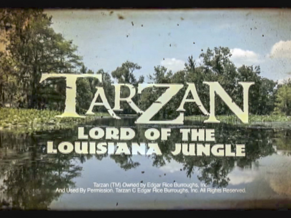 title screen from documentary Tarzan Lord of the Louisiana Jungle
