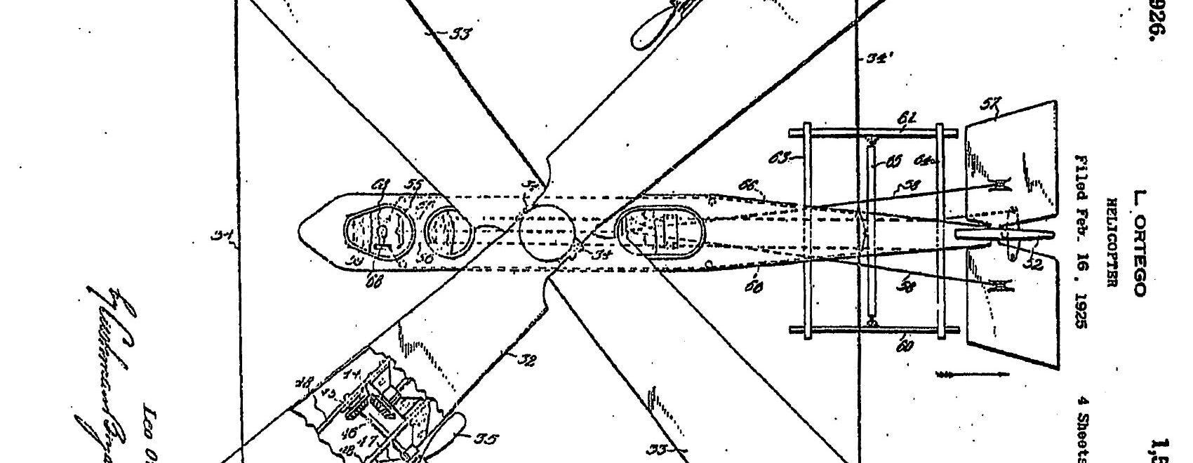 patent drawing of helicopter