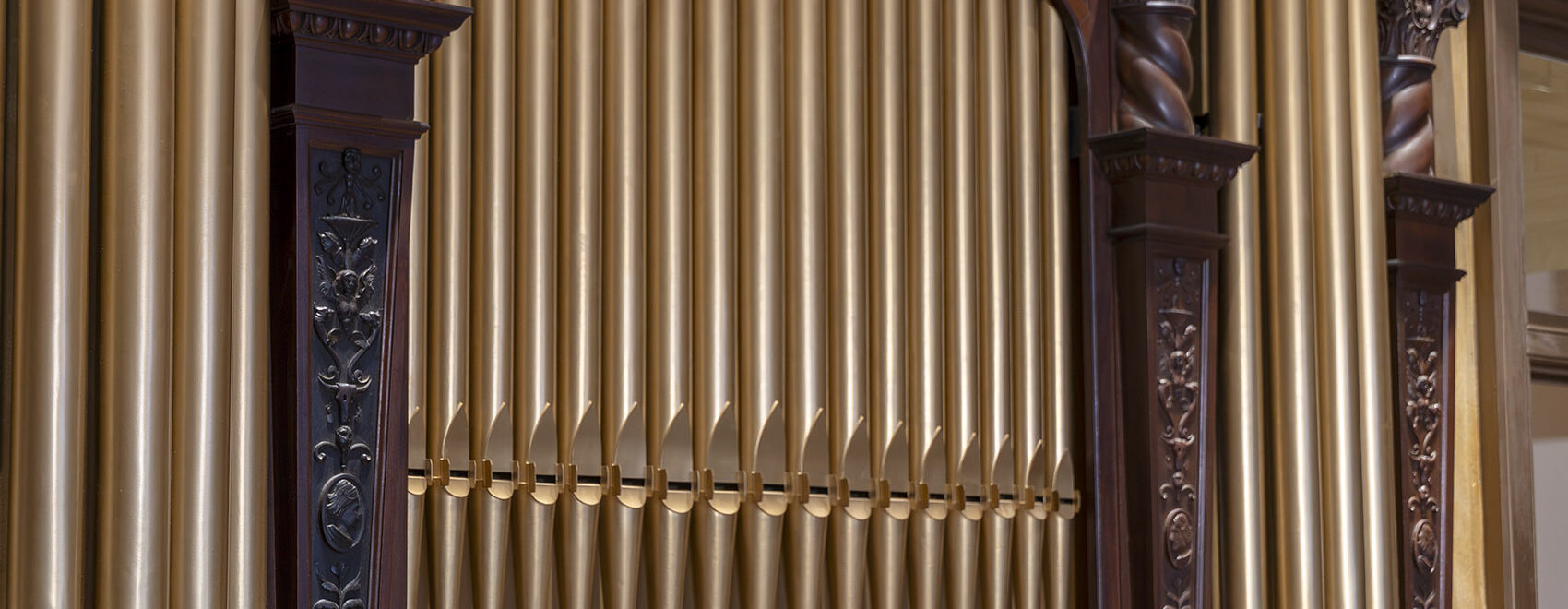 gold pipes of Aeolian organ