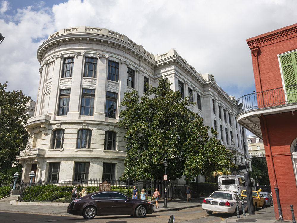 white marble-granite courthouse building in French Quarter